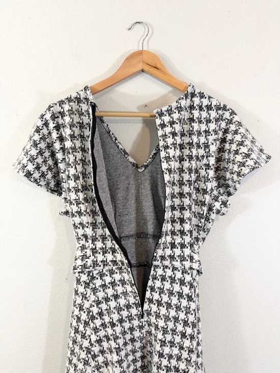 Lane Bryant Lena Midi Fit & Flare Dress Size 18/20P Black White Houndstooth - Picture 10 of 12